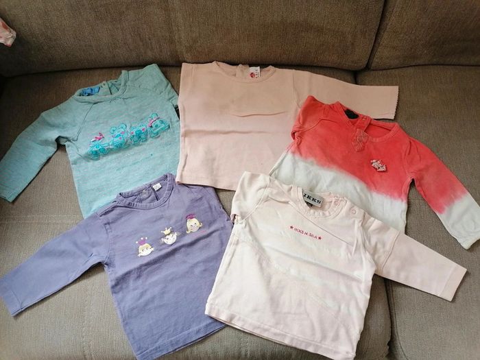 Lot t shirt manche longue 6 mois