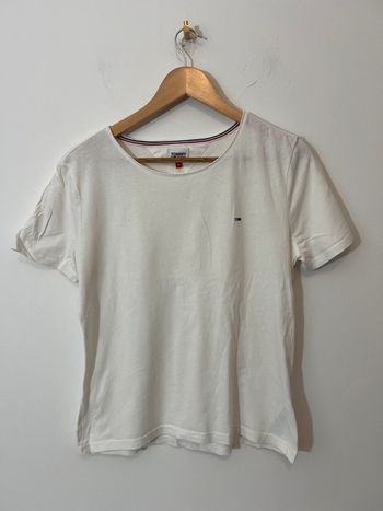 T-shirt Tommy blanc