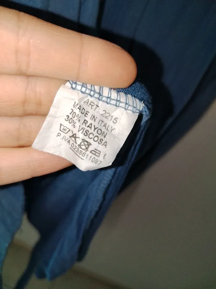 Robe d'été mi-longue à bretelles bleu - photo numéro 6