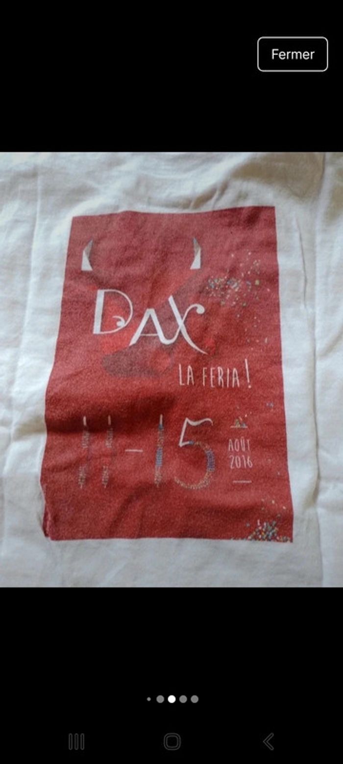 T-shirt blanc La feria de Dax 2016 - photo numéro 4