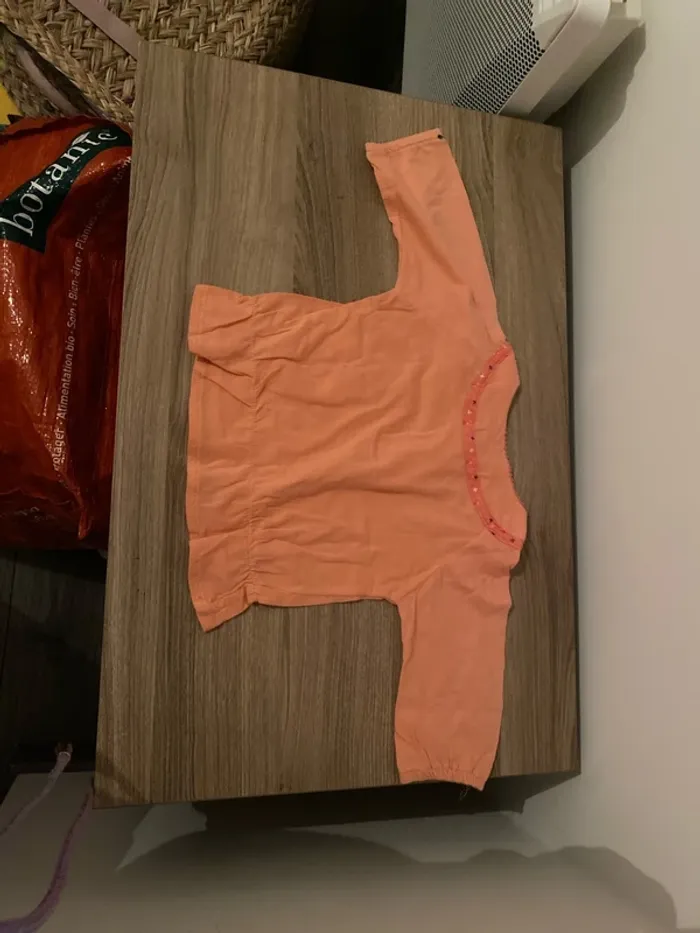 T-shirt manches longues corail - photo numéro 2