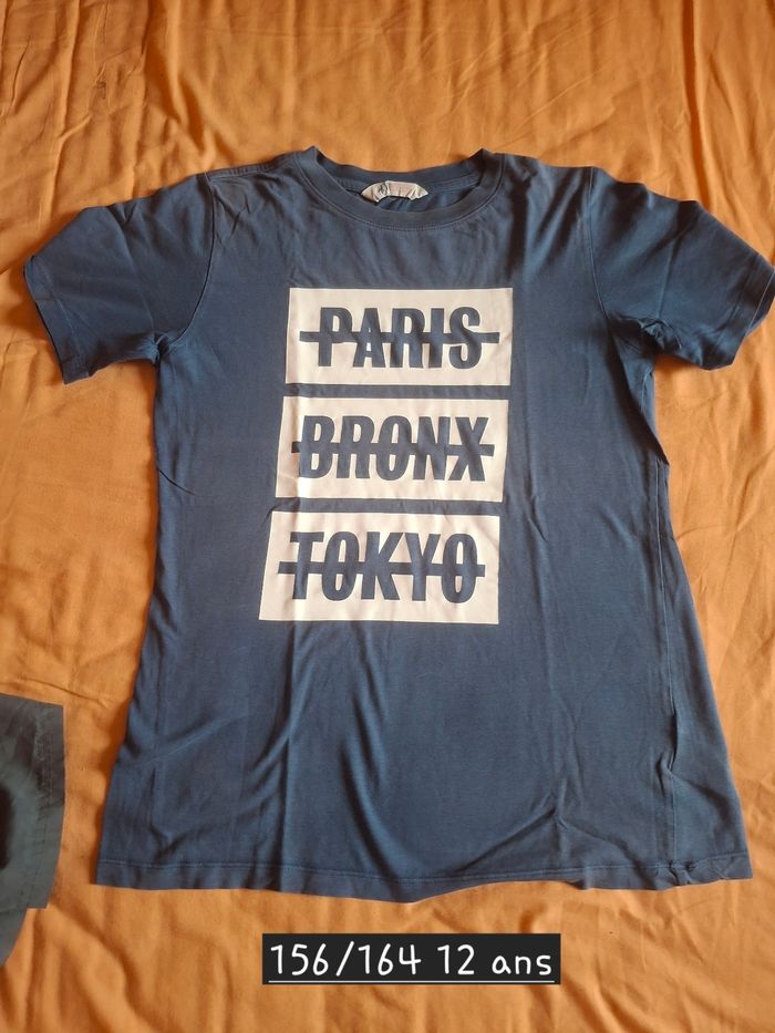 Tee shirt bleu 12 ans