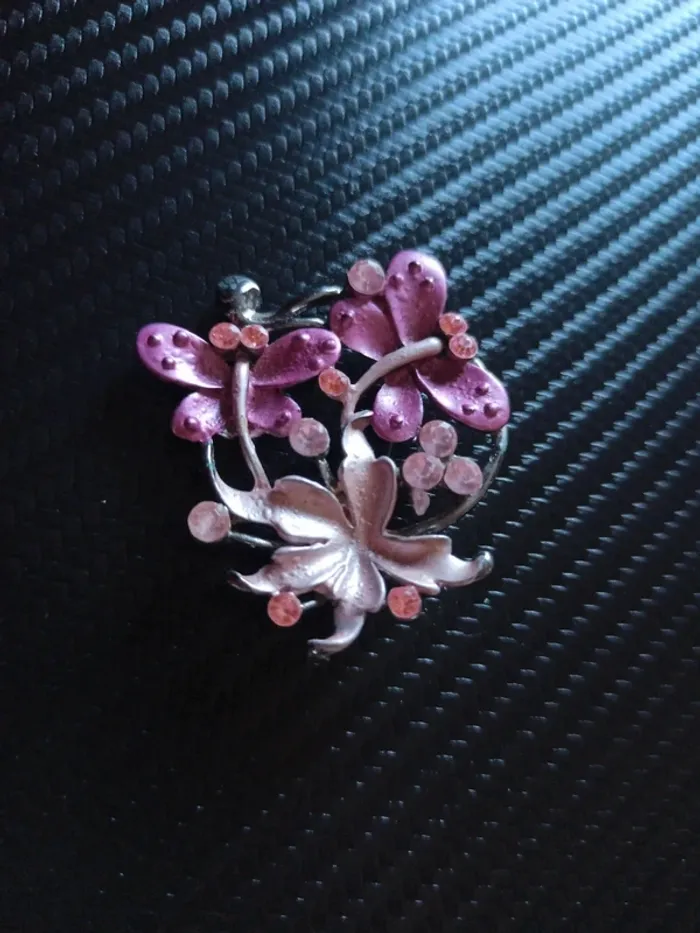 Broche Papillon rose - photo numéro 3