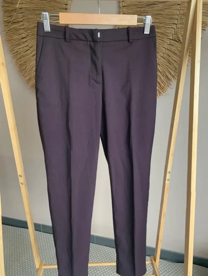 Pantalon de tailleur h&m mauve - photo numéro 2