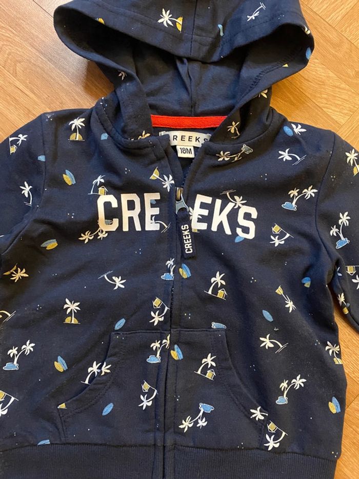 Sweat à capuche avec zip taille 18 mois Creeks - photo numéro 2