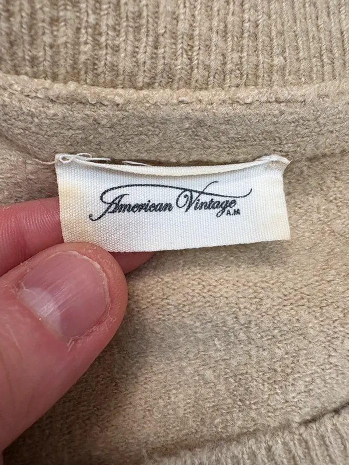 Pull American Vintage | Beige | Taille 36 - photo numéro 3