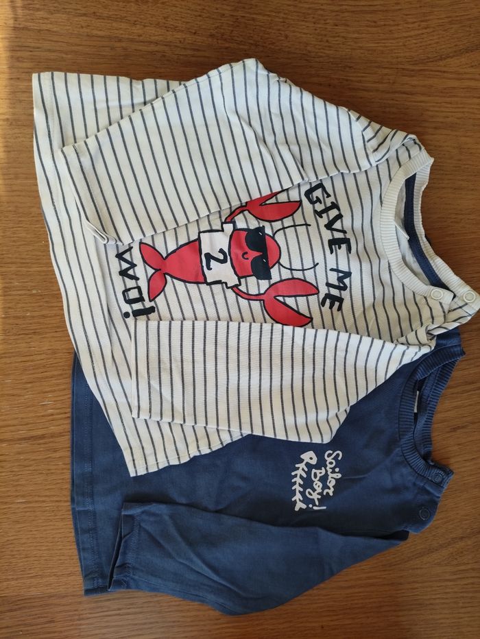 Lot de 2 t-shirts longues manches