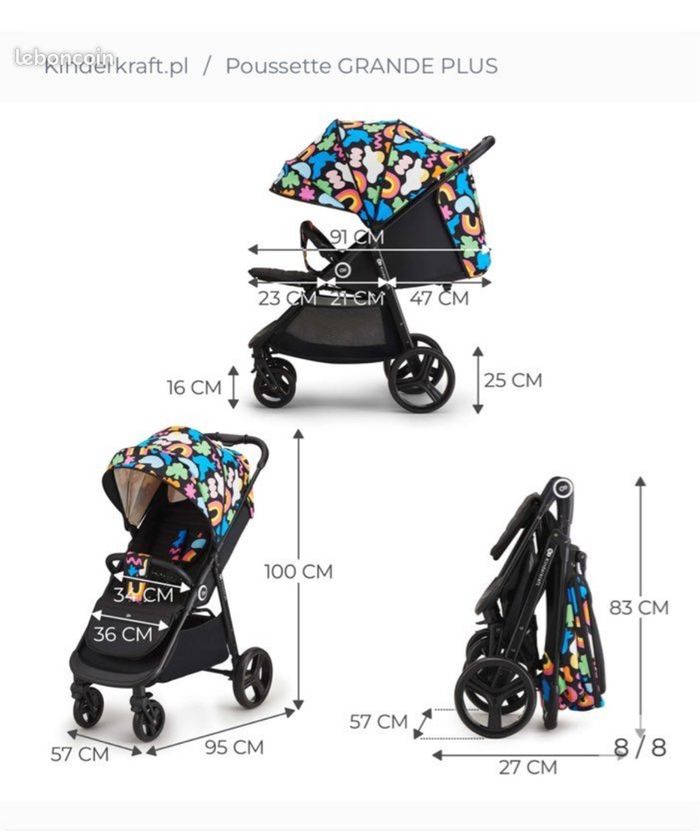 Poussette grande plus kinderkraft - photo numéro 4