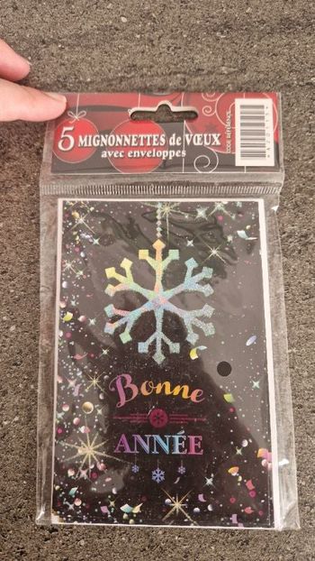 5 cartes de vœux + enveloppes