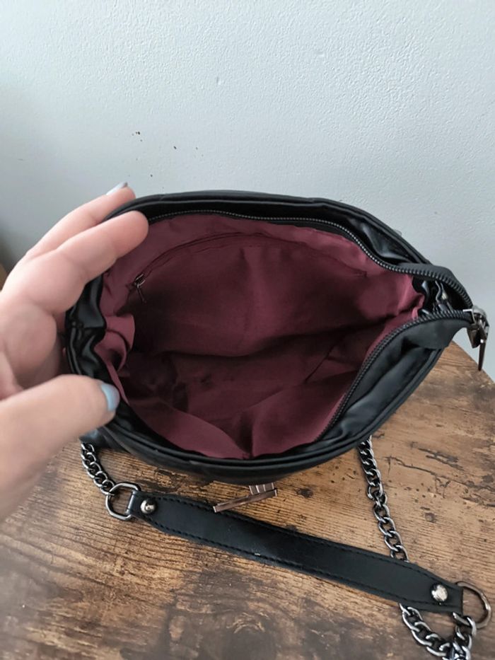 Sac à bandoulière matelassé noir - photo numéro 3