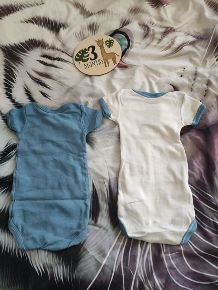 Lot de 2 body petit bateau 3 mois - photo numéro 3