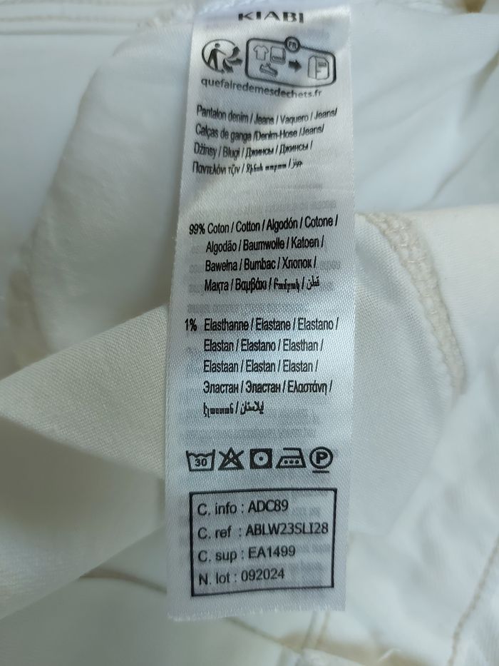Jean slim blanc T46/28 - photo numéro 3