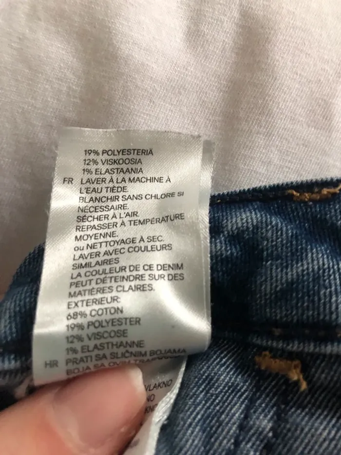 Jean slim taille haute bleu - photo numéro 3