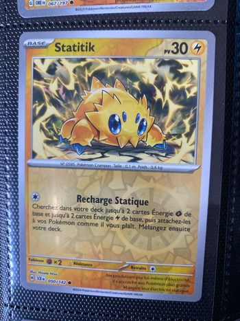 Carte Pokémon reverse neuf