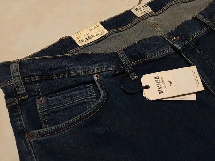Mustang - new! with tags men's pants jeans belt 124-136cm /d.110 - photo numéro 4