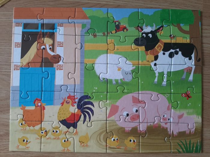 Puzzle 30 pièces et son poster "mes amis de la ferme" - photo numéro 3