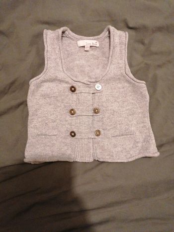 Gilet sans manches lisa rose 4ans