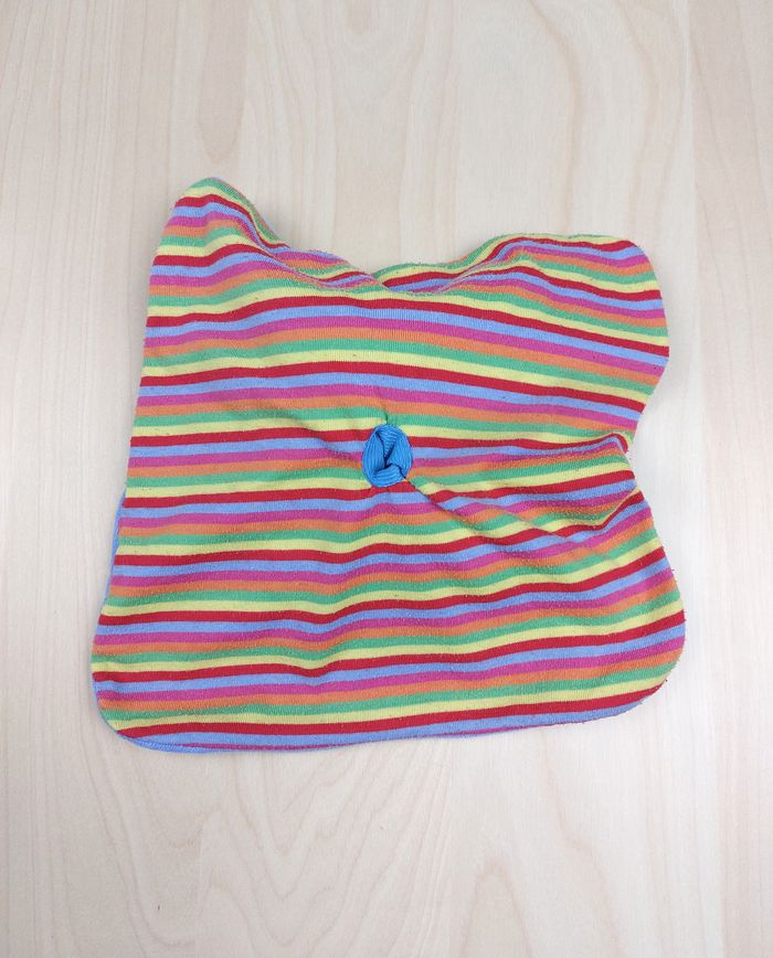 Doudou carré plat âne Bourriquet DISNEY bleu violet rose écharpe brodé abeille - photo numéro 2