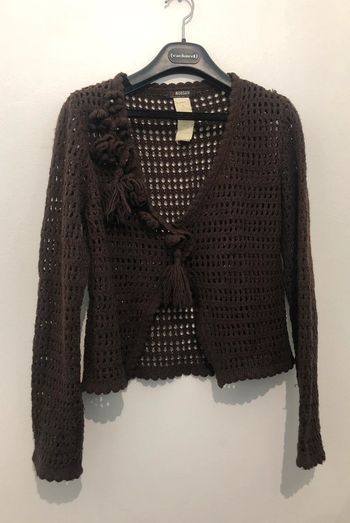 Joli pull gilet Morgan couleur chocolat taille M