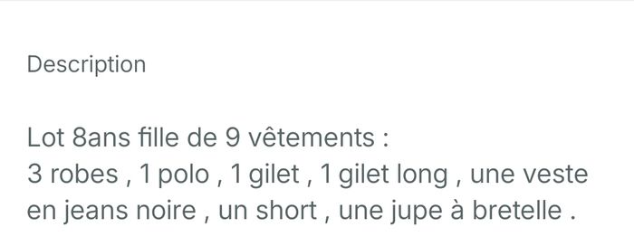Lot vêtements fille 8ans - photo numéro 2