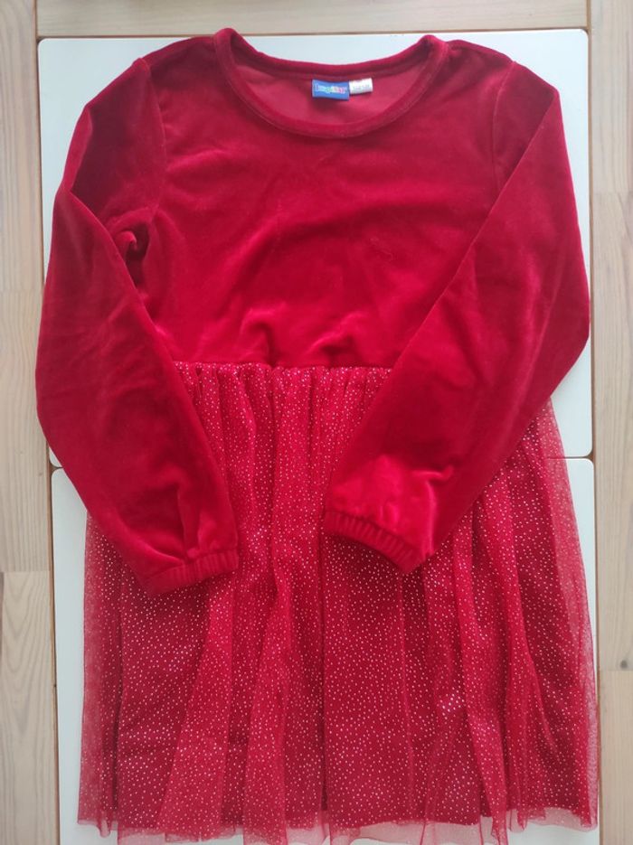 Robe rouge Noël fille 7-8 ans