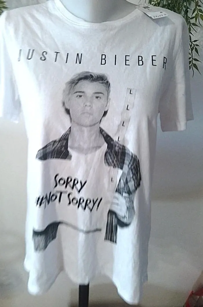 tee shirt justin bieber taille L - neuf - 100% coton - photo numéro 5