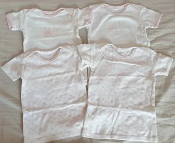 Lot 4 maillots de corps manches courtes