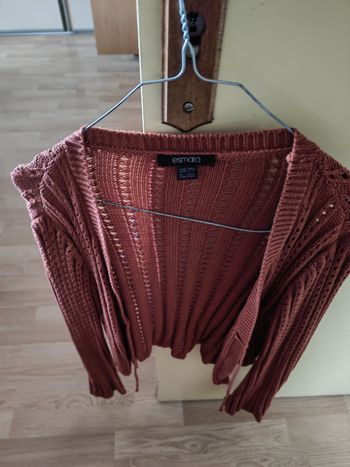 Gilet court marron