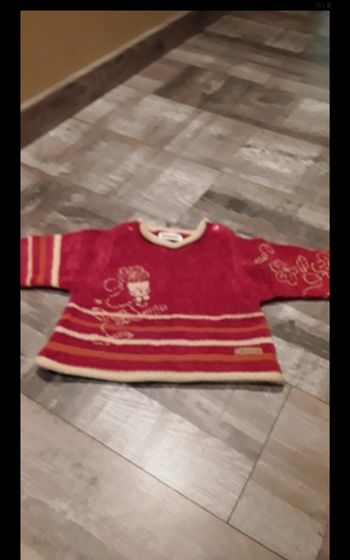 Pull rouge avec chat