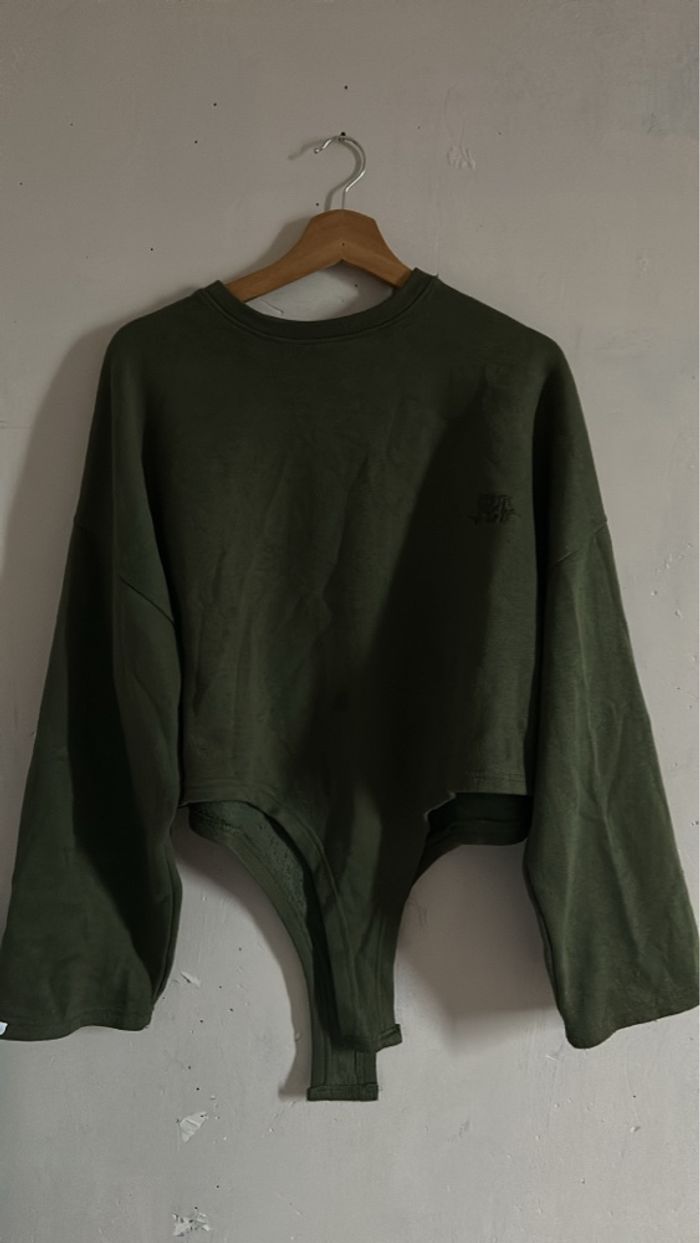 Pull femme vert kakis