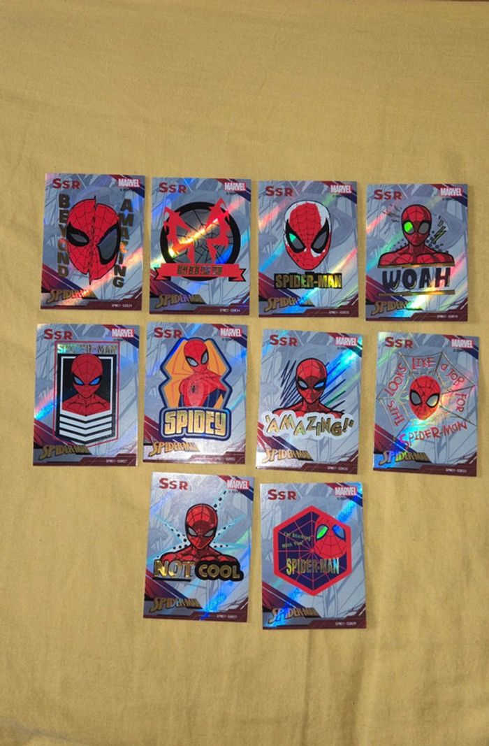 Lot de 10 cartes marvel spiderman - photo numéro 2