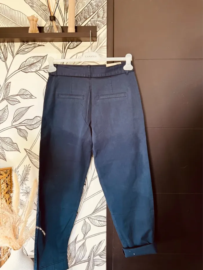 Taille 38 ~ M pantalon chino femme Camaieu bleu marine Neuf 🌸 - photo numéro 6