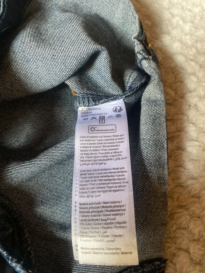 Salopette short en Jeans bleu marine - photo numéro 8