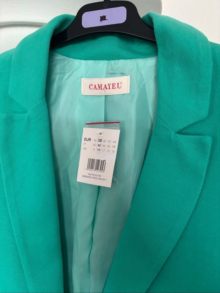Blazer camaïeu vert eau