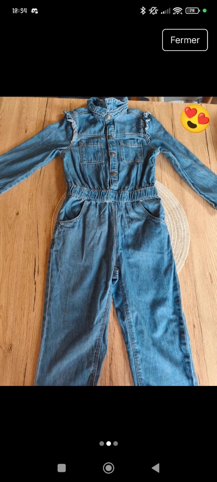 Combinaison Kiabi 6 ans en jeans - photo numéro 2