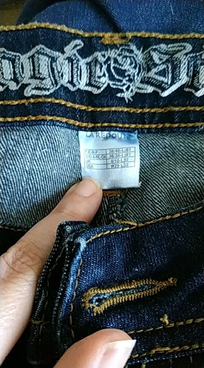 Jean taille basse la redoute 38/40 - photo numéro 4