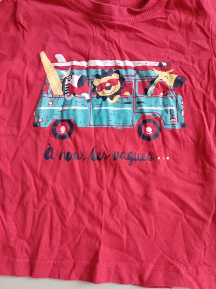 Tee shirt 4 ans à nous les vagues Tissaia - photo numéro 2