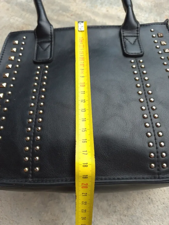 Sac à main carré avec bandoulière noir - photo numéro 3