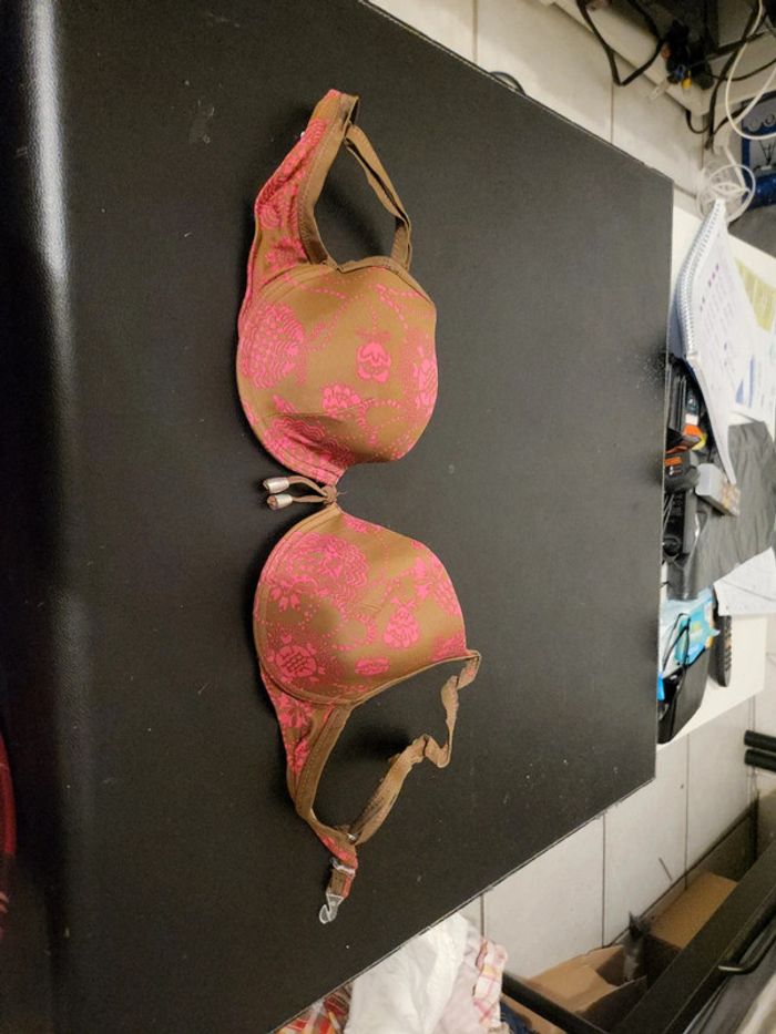 Bikini marron et rose