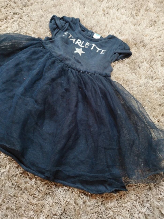 Robe fille bleu foncé starlette 18 mois - photo numéro 2