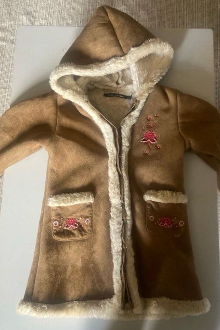 Manteau fille Tout compte fait 3/4 ans - doublé chaud à capuche Taille 36 mois / 98 cm • Bon état - photo numéro 6