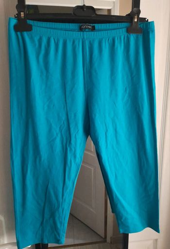 Legging court bleu turquoise