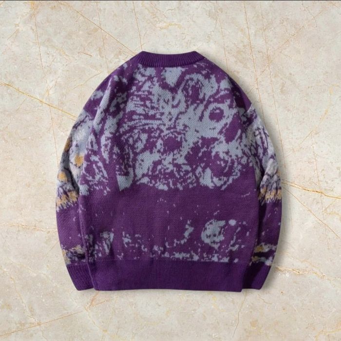 Knit Arbre Sweater Y2K Vintage Oversized 90s Taille S – Crewneck Old School Americain Streetwear - photo numéro 3