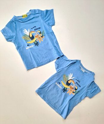 Lot t-shirt toucan 18 mois