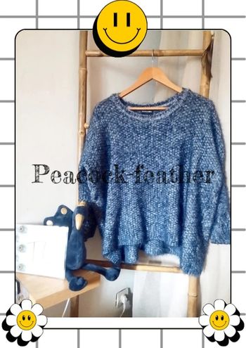 Pull pilou bleu TU large