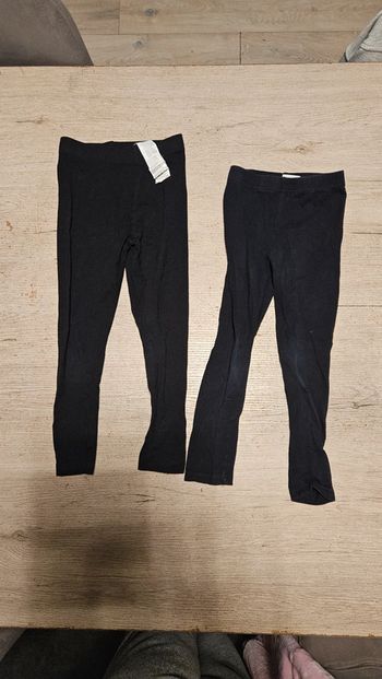 Lot de 2 leggings noirs, Kiabi, très bon état, 5 ans