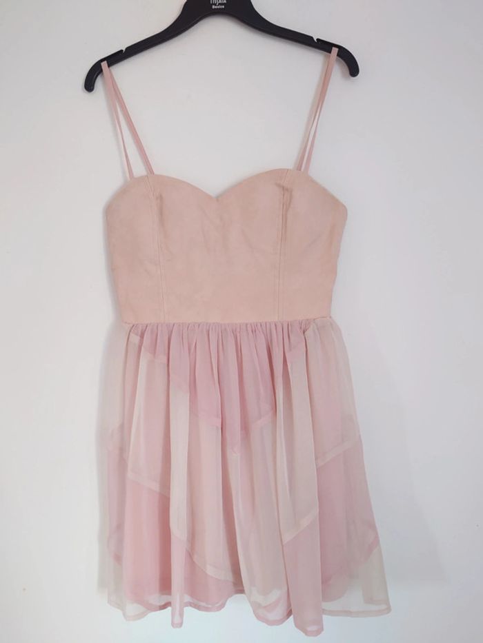 Jolie robe bustier rose pâle coco fortunes taille 38 - dressing trié par tailles