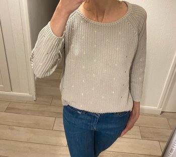 Joli pull gris clair très bon état