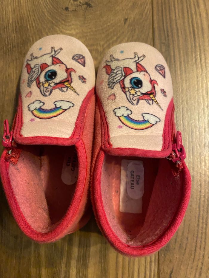 Chaussons roses licorne T25 - photo numéro 5