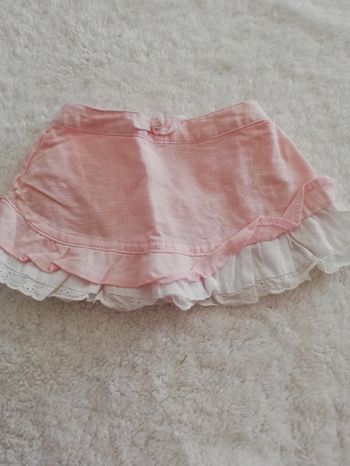Jupe culotte fille 3 mois lin et coton